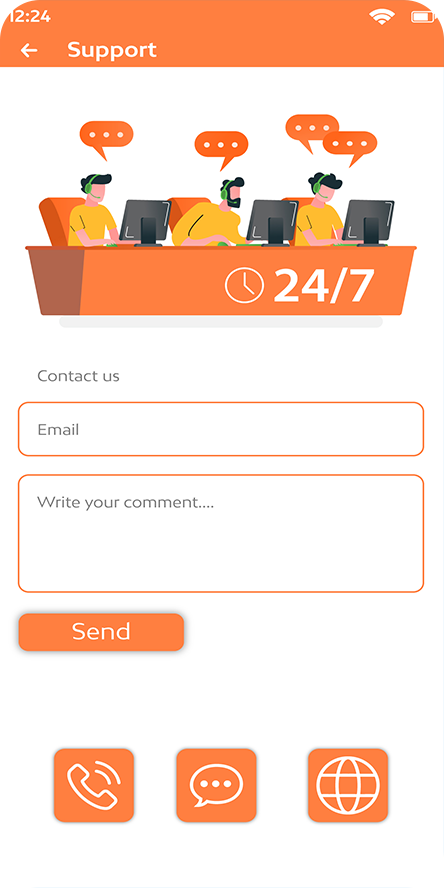 Food delivery app Side Menu